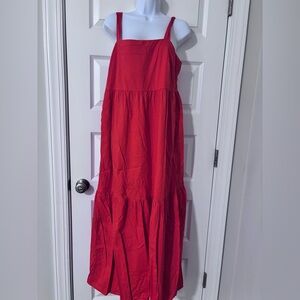 LOFT Vibrant Red Maxi Dress